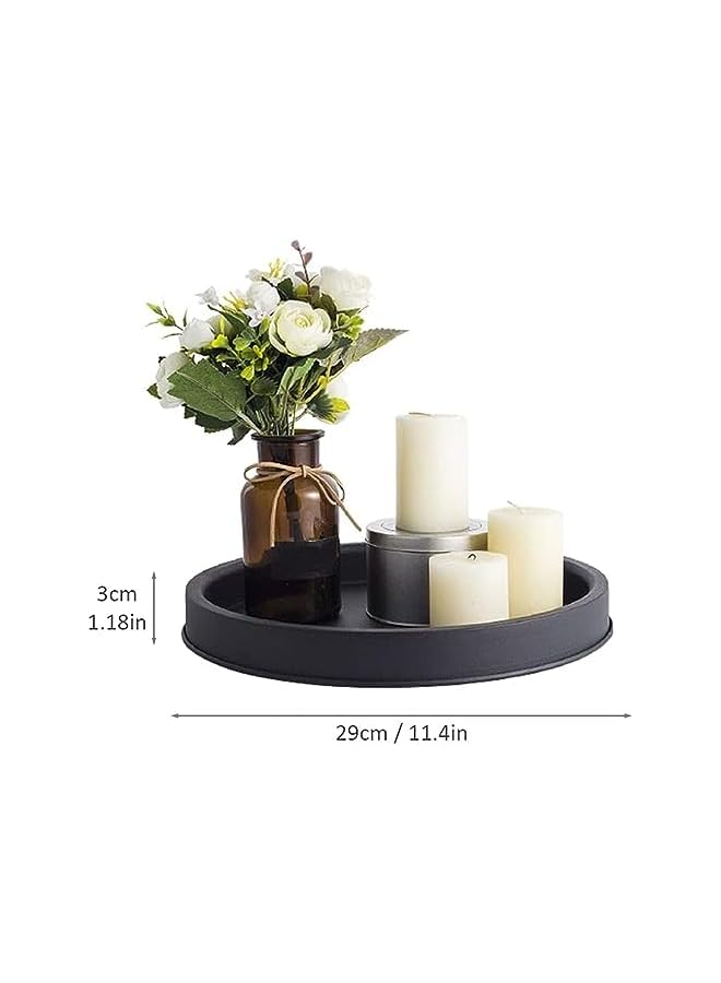 The Bros Candle Holder Tray Plate, Metal Round Art Candle Display Tray for Party, Wedding, Coffee Table and Dining Table Decor - Image 2