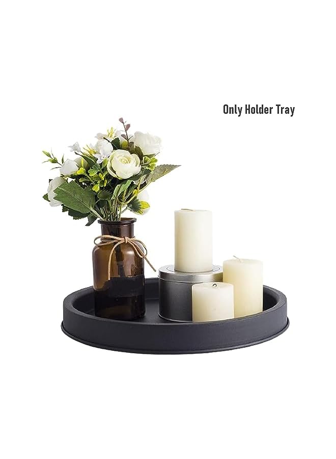 The Bros Candle Holder Tray Plate, Metal Round Art Candle Display Tray for Party, Wedding, Coffee Table and Dining Table Decor - Image 5