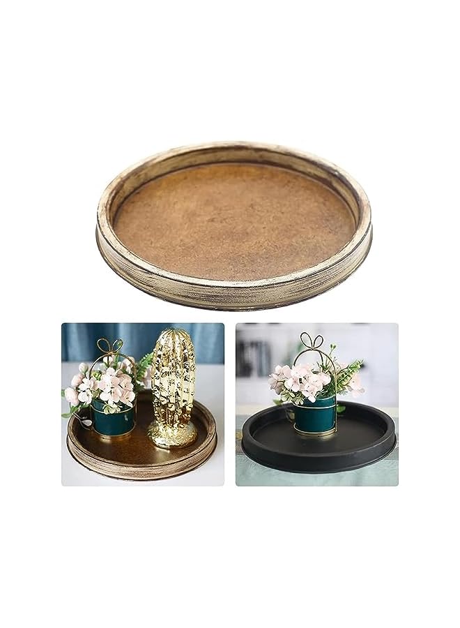 The Bros Candle Holder Tray Plate, Metal Round Art Candle Display Tray for Party, Wedding, Coffee Table and Dining Table Decor - Image 4