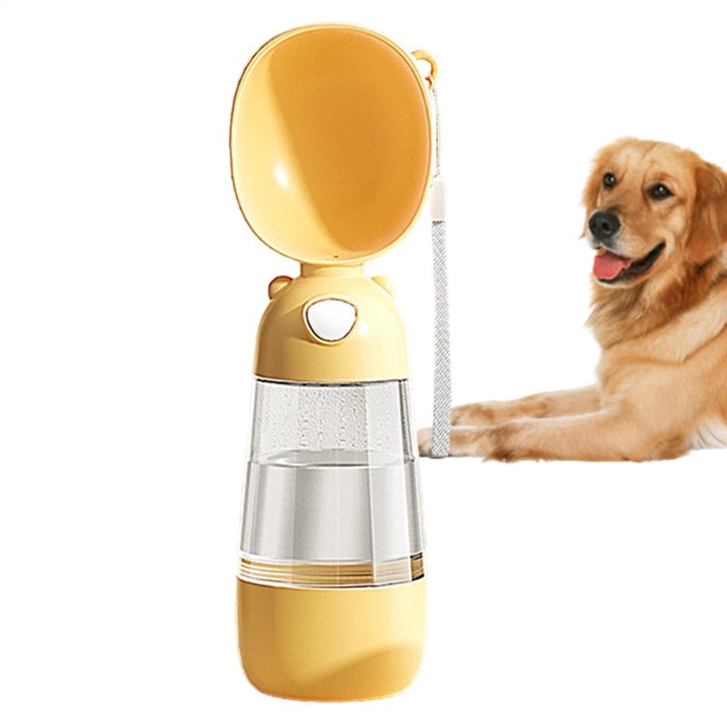 Yellow Leak Proof Dog Water Bottle Travel Pet Drink Dispenser - Image 5