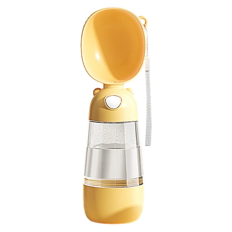 Yellow Leak Proof Dog Water Bottle Travel Pet Drink Dispenser - Image 1