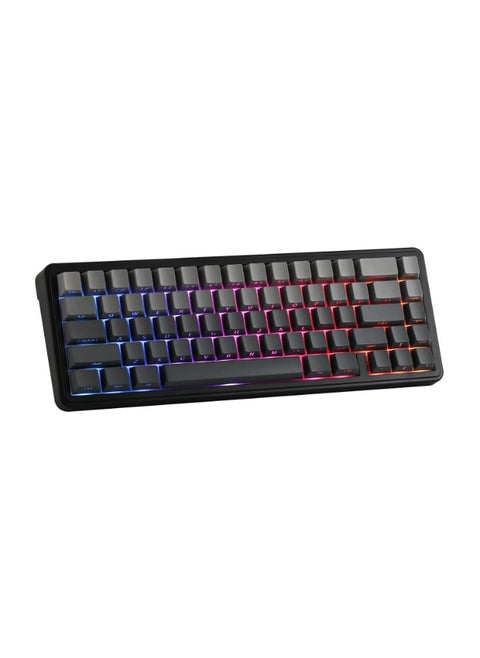 F65 65% Layout Hot-Swap Gasket-mounted Wired Type-C/Bluetooth/2.4G Wireless Mechanical Keyboard for Mac/Win(Black Gradient)