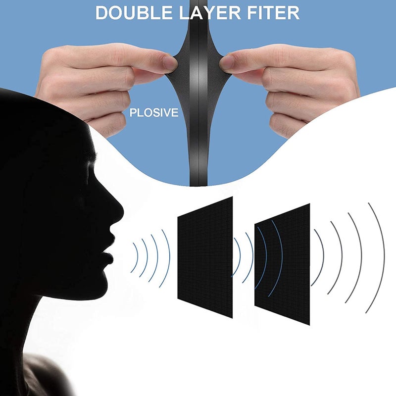 TechBlaze Professional Microphone Pop Filter for BM800 Blue Yeti Snowball & all Condenser Mic Wind Screen Double Layer Pop Filter for singing music making Star maker Smule Studio Recording and YouTube - Image 5