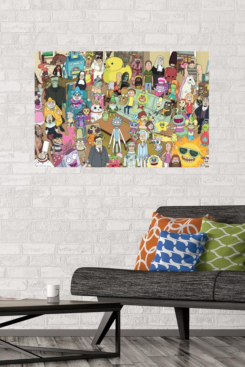 Trends International Rick And Morty - Group Wall Poster, 22.375" x 34", Unframed Version - Image 2