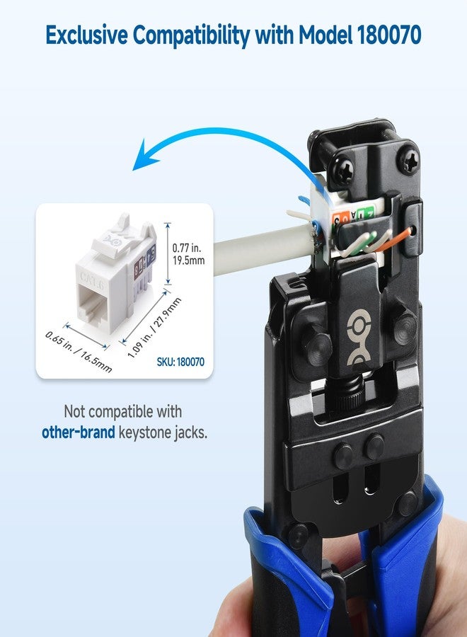 Cable Matters Rapid-Install Crimp Tool for Cable Matters Rapid-Install Cat6 Keystone Jacks with Model 180070 (Not compatible with Model 180005 Series Keystones) - Image 2