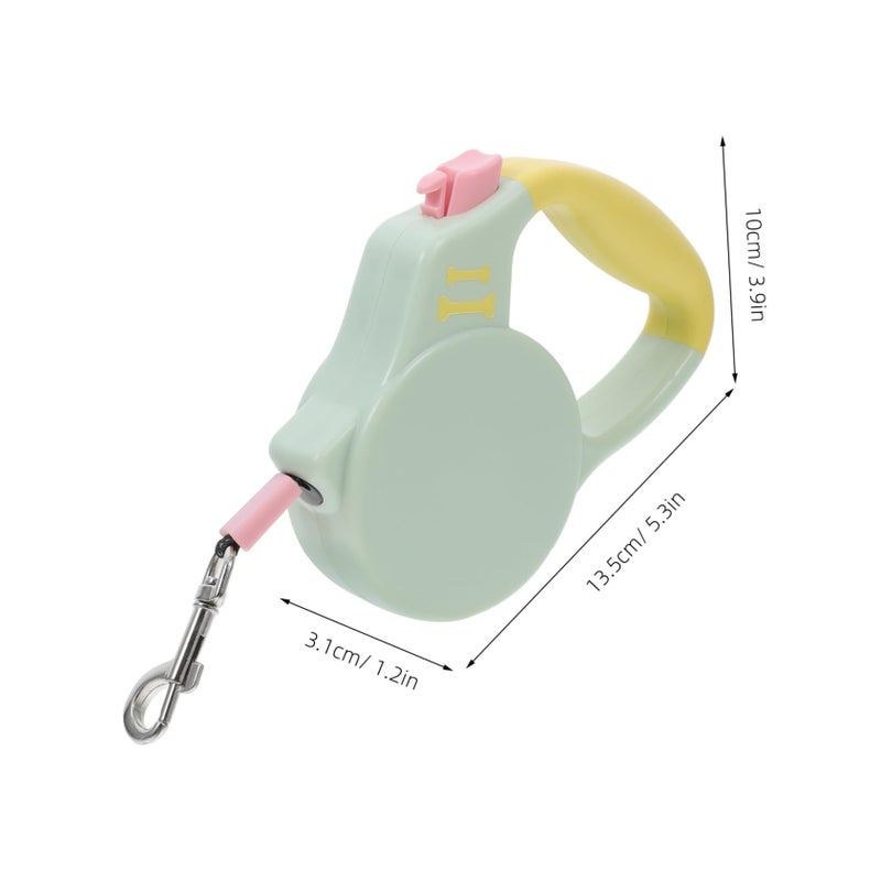 Retractable Dog Leash For Small Dogs Heavy Duty Portable Walking Leash With Colorful Floral Pattern Durable Material Convenient Operation For Outdoor Walks - Image 3