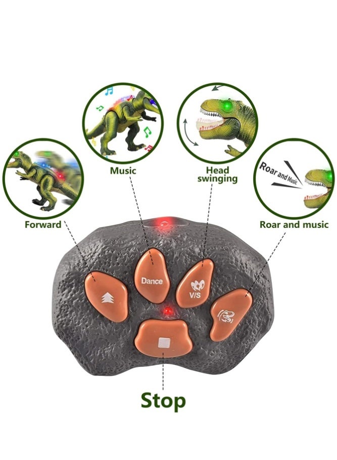 BELLSBERRY Remote Control T-Rex Dinosaur Toy – LED Light Up Walking Dinosaur with Sound - Image 3