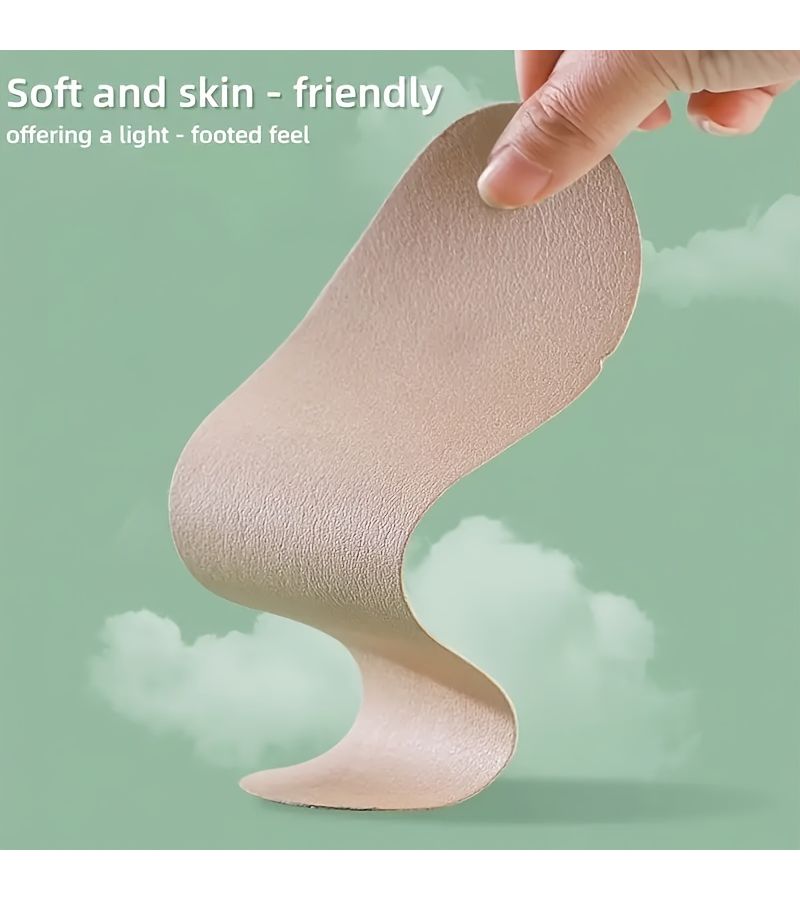 4 Pcs Self-Adhesive Non Slip Insoles One Size For High Heels And Sandals Comfort Soft Breathable Slip Resistant Ventilated Non Sticky - Image 4