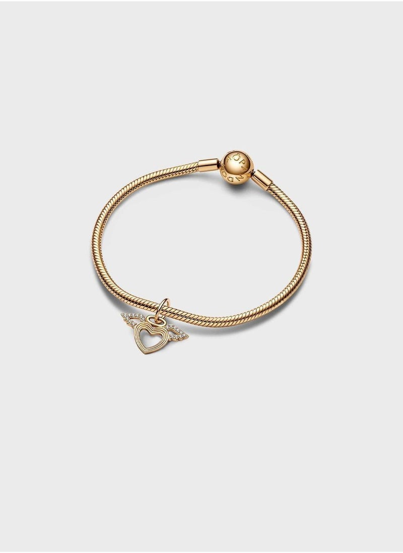 PANDORA Heart & Angel Wings Dangle Charm  - Image 3