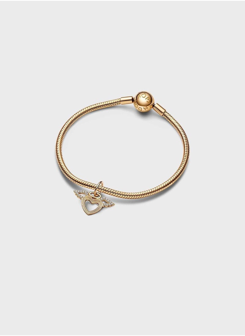 PANDORA Heart & Angel Wings Dangle Charm  - Image 3