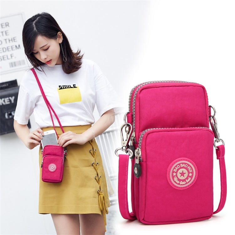 Mobile Phone Bag Women'S Cross-Body Mini Bag Fashion Mobile Phone Cloth Bag Wrist Coin Purse Vertical - Image 2