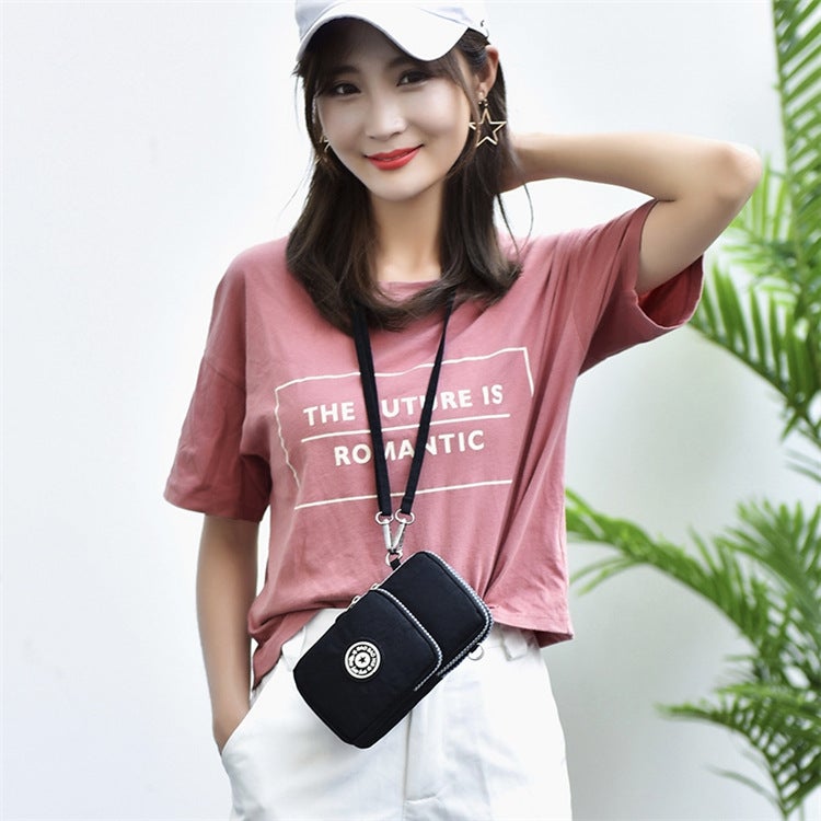 Mobile Phone Bag Women'S Cross-Body Mini Bag Fashion Mobile Phone Cloth Bag Wrist Coin Purse Vertical - Image 4