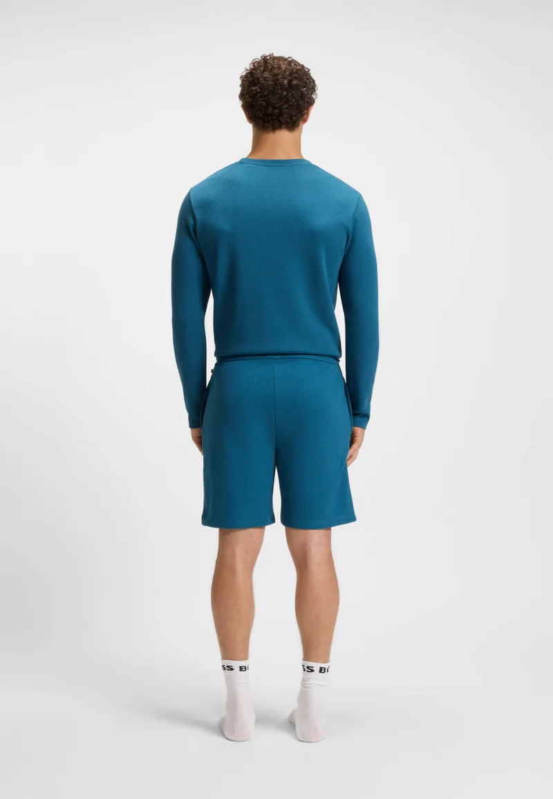 BOSS Cotton-blend pyjama shorts with embroidered logo