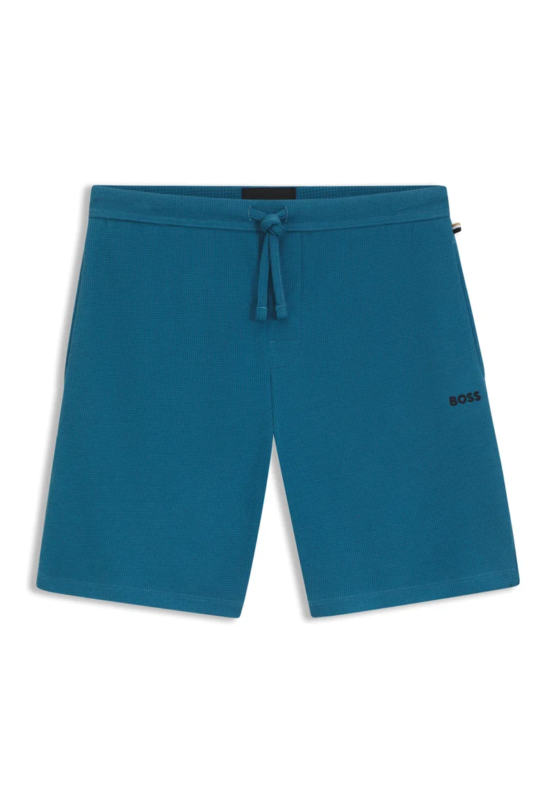BOSS Cotton-blend pyjama shorts with embroidered logo