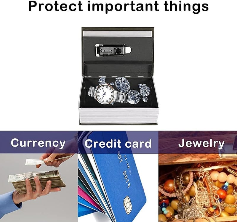 EARTHCONE Numeric Book Style Metal Hidden Storage Locker Book Safe Vault Money Cash Locker Box With Combination Lock For Home Office 1pcs - Image 4