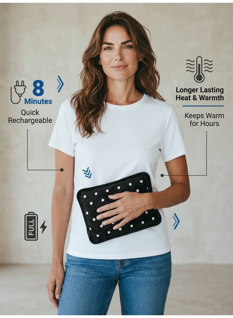 Cloudlyn Rechargeable Hot Water Bag For Pain Relief  Black - Image 4