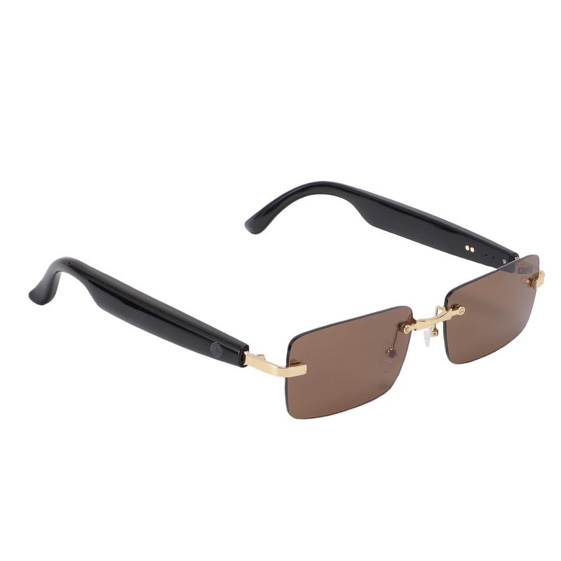 AI Translation Glasses Gold Brown Real Time 98% Accuracy - Powerful Bluetooth 5.4 Hardware Smart Translation Glasses for Business Travel Classroom Office - Image 4
