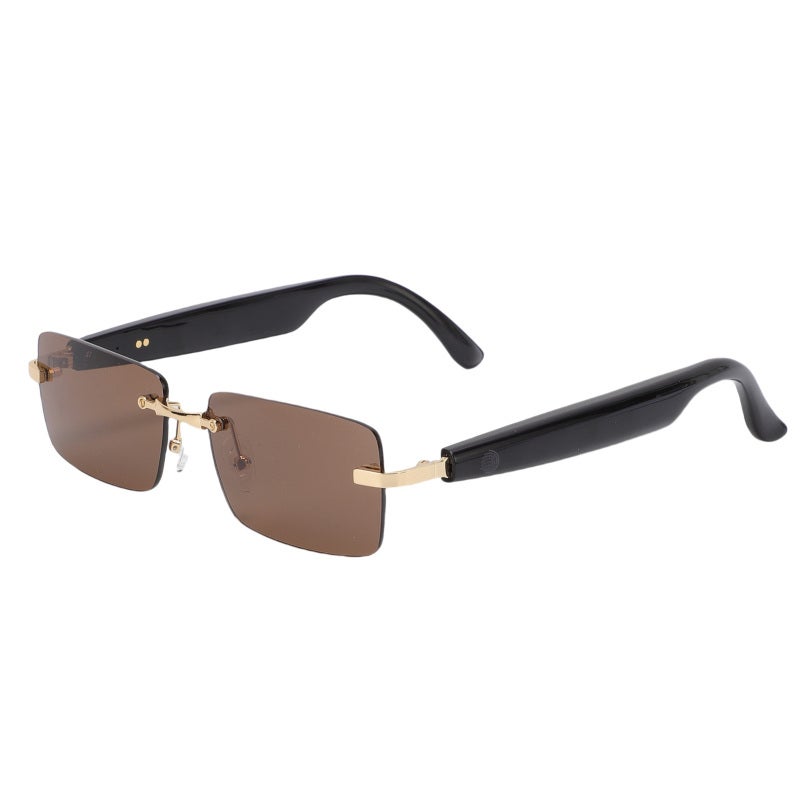 AI Translation Glasses Gold Brown Real Time 98% Accuracy - Powerful Bluetooth 5.4 Hardware Smart Translation Glasses for Business Travel Classroom Office - Image 2