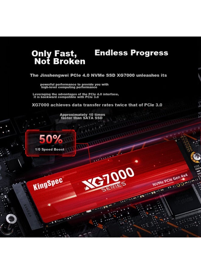 Kingspec 2tb Ssd, M.2 Interface, Pcie 4.0, Read Speed 7200mb/s, Nvme 1.4, Compatible With Desktop And Laptop, Ai Pc Storage Accessory - Image 5