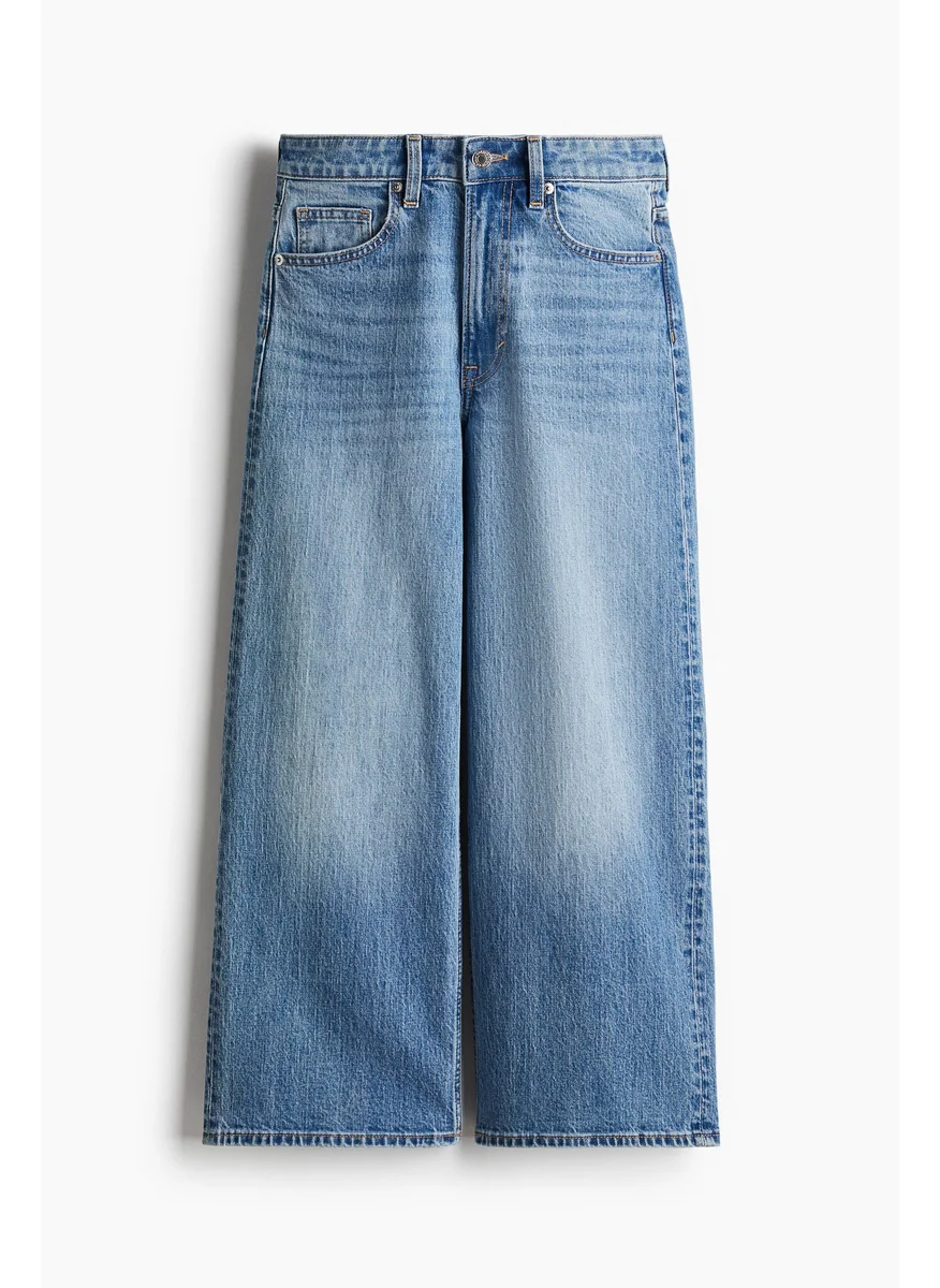 H&M Wide High Cropped Jeans