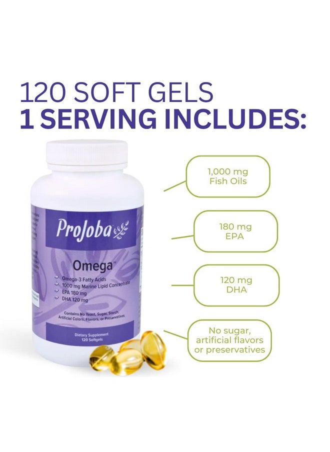 youngevity Youngevity Projoba Omega™ - 1000 mg Omega-3 - High-Potency - 180 EPA & 120 DHA to Promote Brain and Heart Health - Non-GMO - Preservative Free (120 Servings)  - Image 3