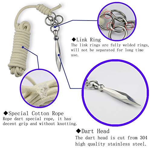 PHYSKOW Rope Dart Chinese Kungfu Traditional Martial Arts Soft Equipment (Rope Dart - Small) - Image 2