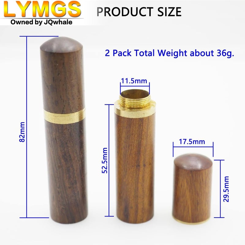 LYMGS Home Wooden Portable Sewing Needles Storage Case, Versatile Wood Box Holder for Store Embroidery Needle Hand Crafts Knitting Tool Toothpick Pill Bead, 2 Pack - Image 2