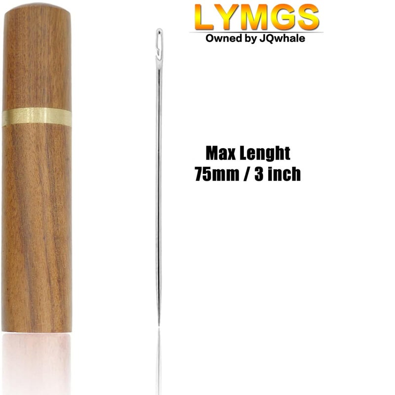 LYMGS Home Wooden Portable Sewing Needles Storage Case, Versatile Wood Box Holder for Store Embroidery Needle Hand Crafts Knitting Tool Toothpick Pill Bead, 2 Pack - Image 3