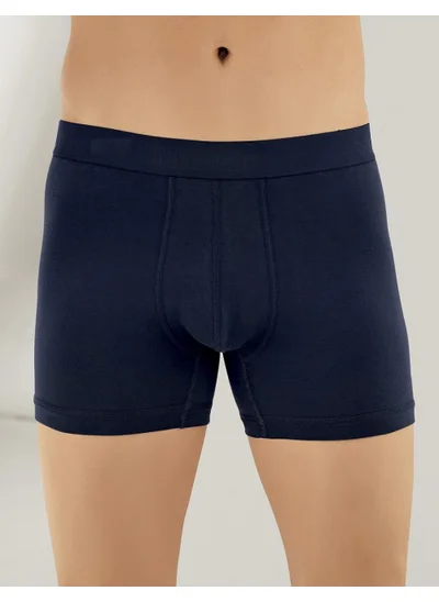Şahinler Lycra Written Bag Boxer Navy Blue ME031