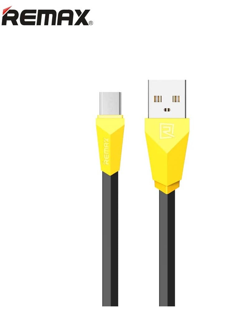 ريماكس كابل بيانات سلسلة Alien كابل Micro-USB لشحن الهاتف المحمول كابل بيانات متين يعمل بنظام Android بطول 1 متر RC-030m، أصفر - Image 1