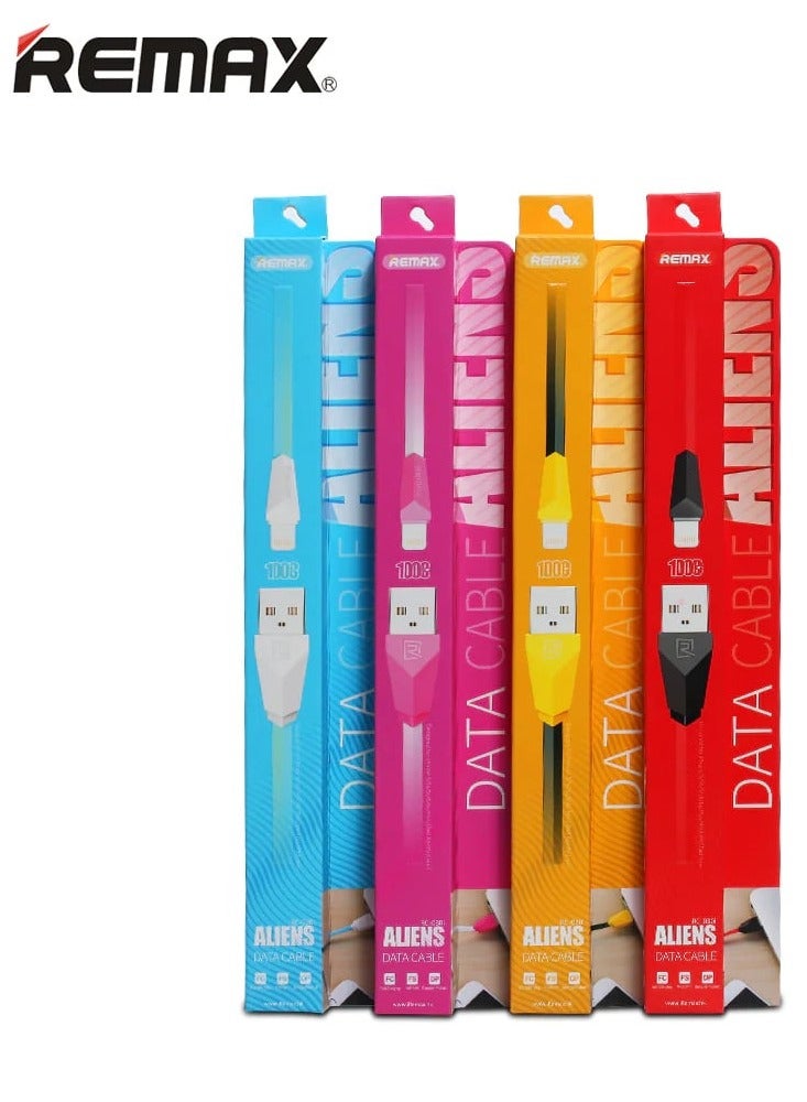 ريماكس كابل بيانات سلسلة Alien كابل Micro-USB لشحن الهاتف المحمول كابل بيانات متين يعمل بنظام Android بطول 1 متر RC-030m، أصفر - Image 3