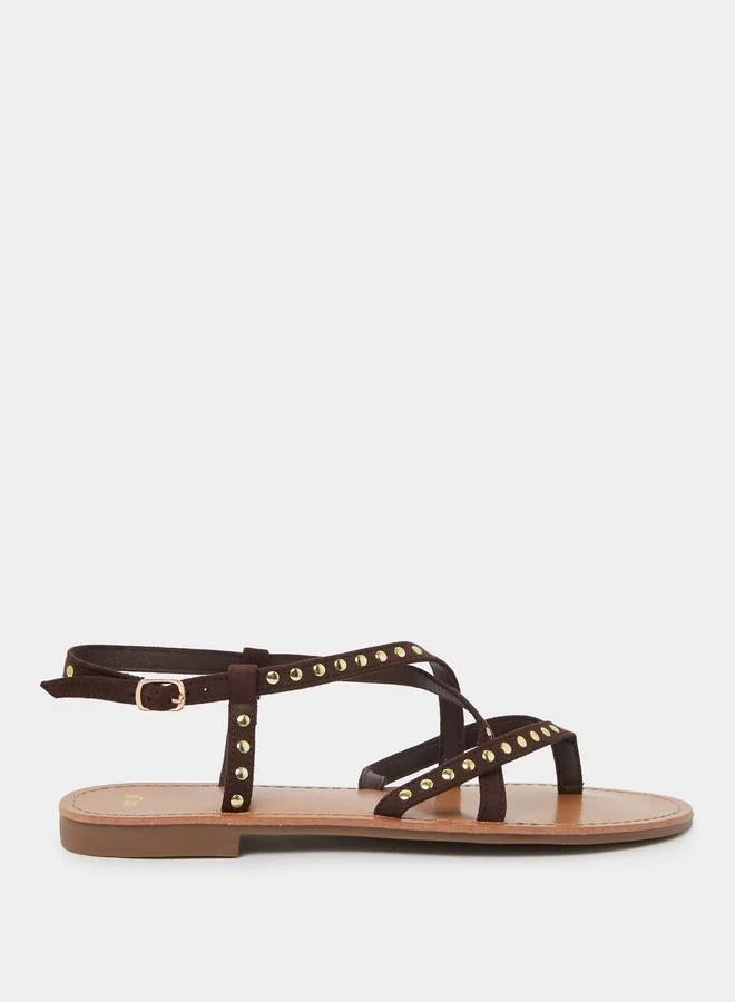 Studded Flat Sandals