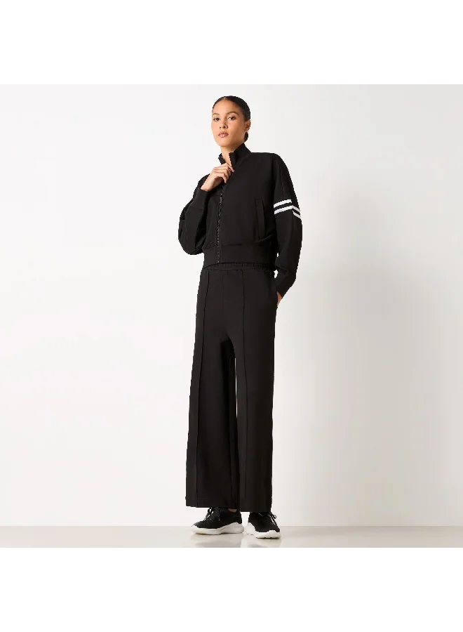 Kappa Kappa Striped Jacket with Zip Closure and Long Sleeves