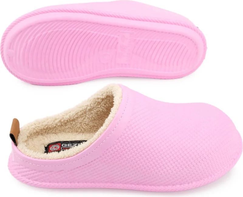 Gezer Winter Rubber Plush Women's Slippers Suitable for Wet Floor and Home Garden