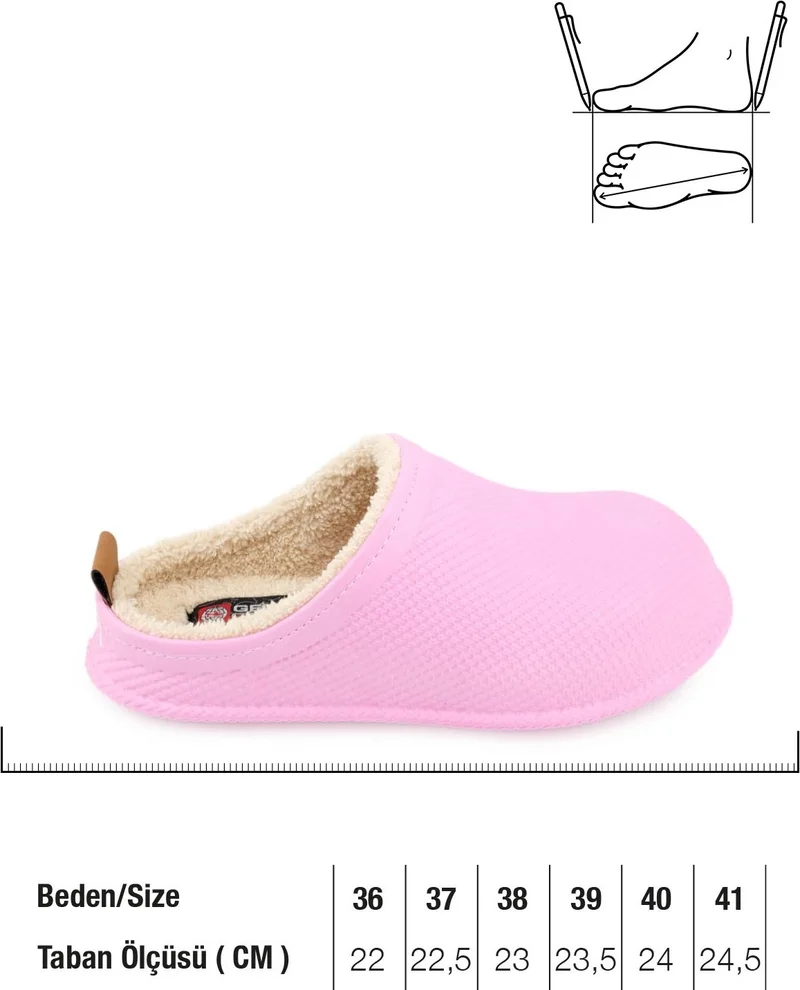 Gezer Winter Rubber Plush Women's Slippers Suitable for Wet Floor and Home Garden