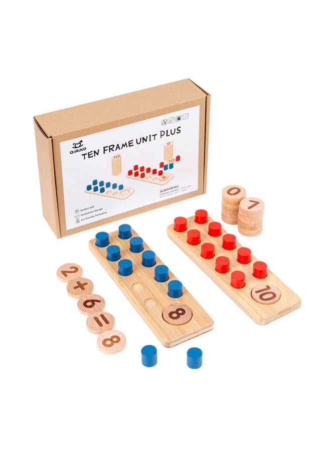 Ten-grid Array Teaching Aids Children's Mathematical Number Sense Enlightenment Addition And Subtraction Logic Training Thinking Training Montessori Early Education Toys - Image 5