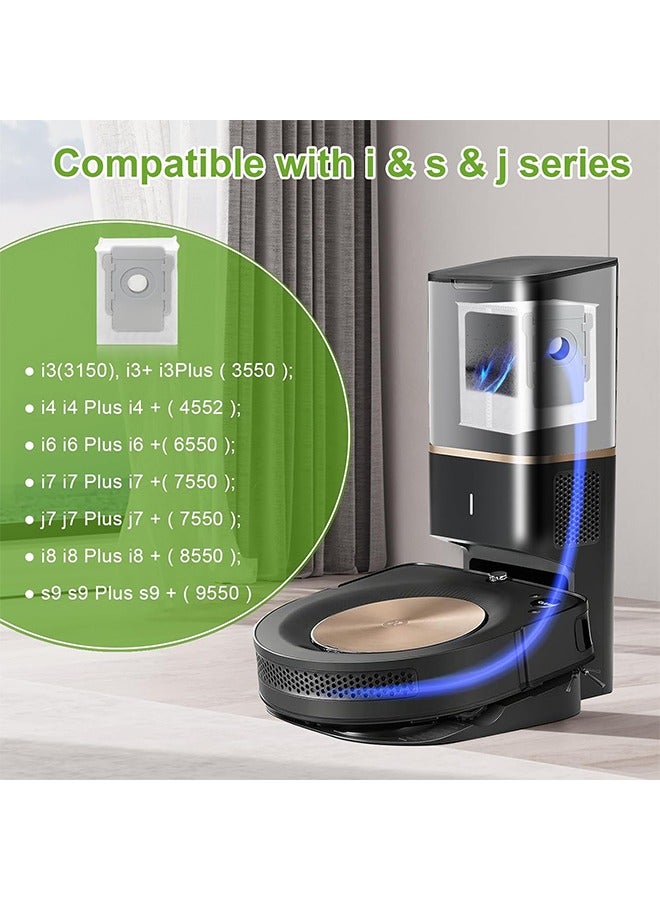 اتش واي 3 حزمة كاسحة الملحقات كيس غبار ، متوافق مع IRobot Roomba i6 i3 E5 E6 S9 ملحقات روبوت كاسحة ، أكياس التخلص من الأوساخ الأوتوماتيكية ذات قاعدة نظيفة بالمكنسة الكهربائية ، كيس فراغ - Image 3