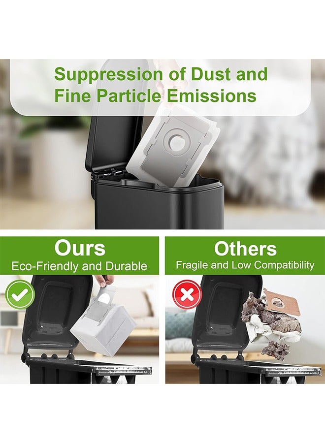 اتش واي 3 حزمة كاسحة الملحقات كيس غبار ، متوافق مع IRobot Roomba i6 i3 E5 E6 S9 ملحقات روبوت كاسحة ، أكياس التخلص من الأوساخ الأوتوماتيكية ذات قاعدة نظيفة بالمكنسة الكهربائية ، كيس فراغ - Image 5