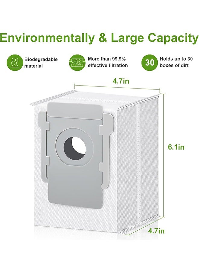 اتش واي 3 حزمة كاسحة الملحقات كيس غبار ، متوافق مع IRobot Roomba i6 i3 E5 E6 S9 ملحقات روبوت كاسحة ، أكياس التخلص من الأوساخ الأوتوماتيكية ذات قاعدة نظيفة بالمكنسة الكهربائية ، كيس فراغ - Image 4