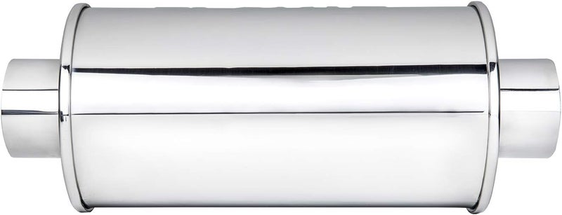 DC Sports Round Muffler 3" to 3", Stainless Steel - Image 3