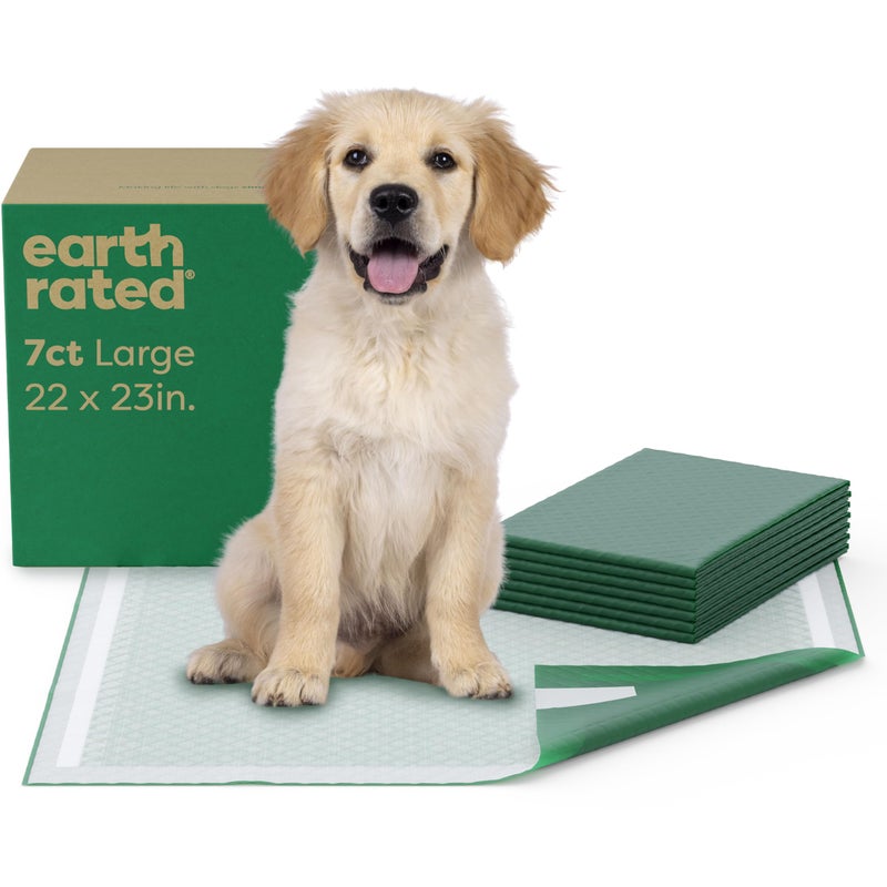 Earth Rated 3in1 Max Absorbency Puppy Pee Pads for Dogs Odor Blocking Leak Prevention Potty Training Pad Large 22 x 23 Inches 7 Count
