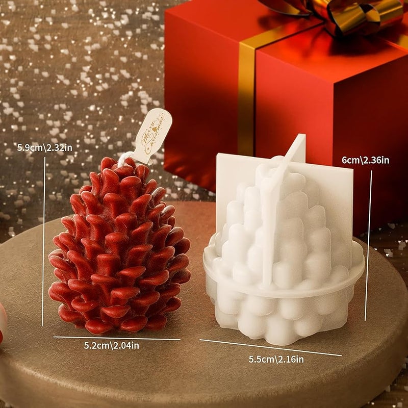 ESEENS Pinecone Mold Pinecone Candle Mold Tree Mold Tree Candle Mold Resin Casting Mold Resin Making Molds Silicone Mold for Candle Home Decorate Mold 3D Animal Mold Candle Making Mold - Image 3