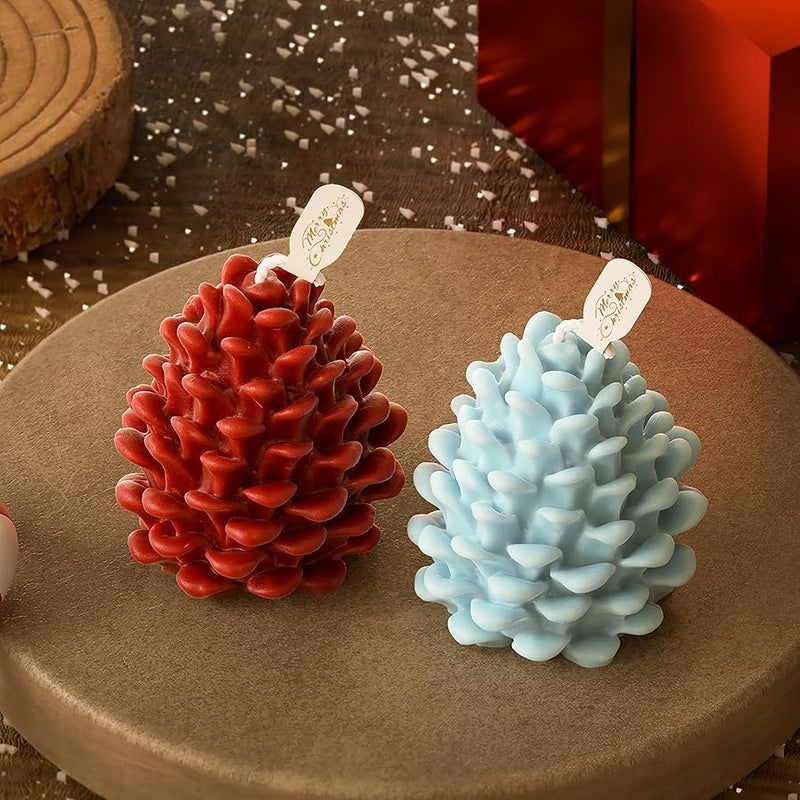 ESEENS Pinecone Mold Pinecone Candle Mold Tree Mold Tree Candle Mold Resin Casting Mold Resin Making Molds Silicone Mold for Candle Home Decorate Mold 3D Animal Mold Candle Making Mold - Image 2