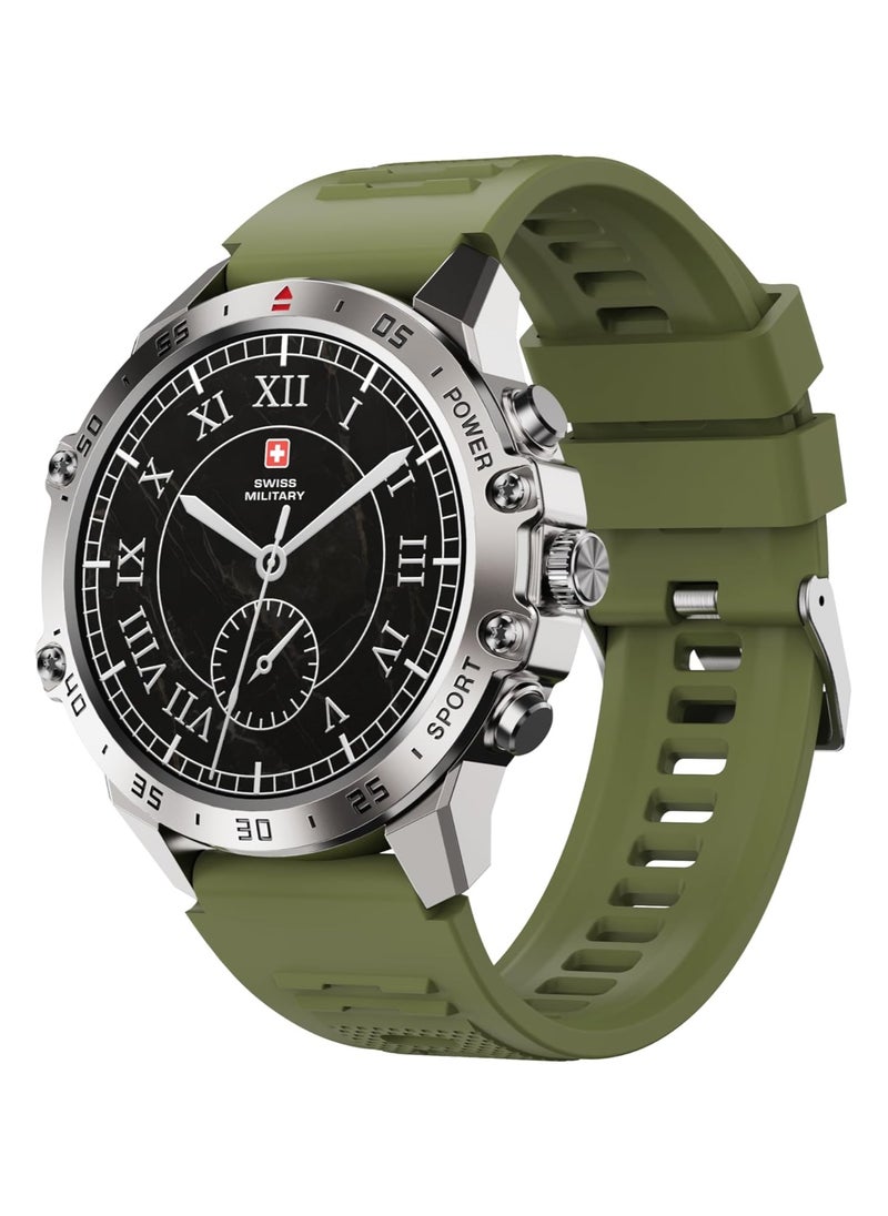 SWISS MILITARY - Swiss Military DOM5 Smartwatch 1.43" AMOLED, Bluetooth Calling, Multi Language, Health & Sports Tracking, Wireless Charging, 7 Days Battery - Image 1