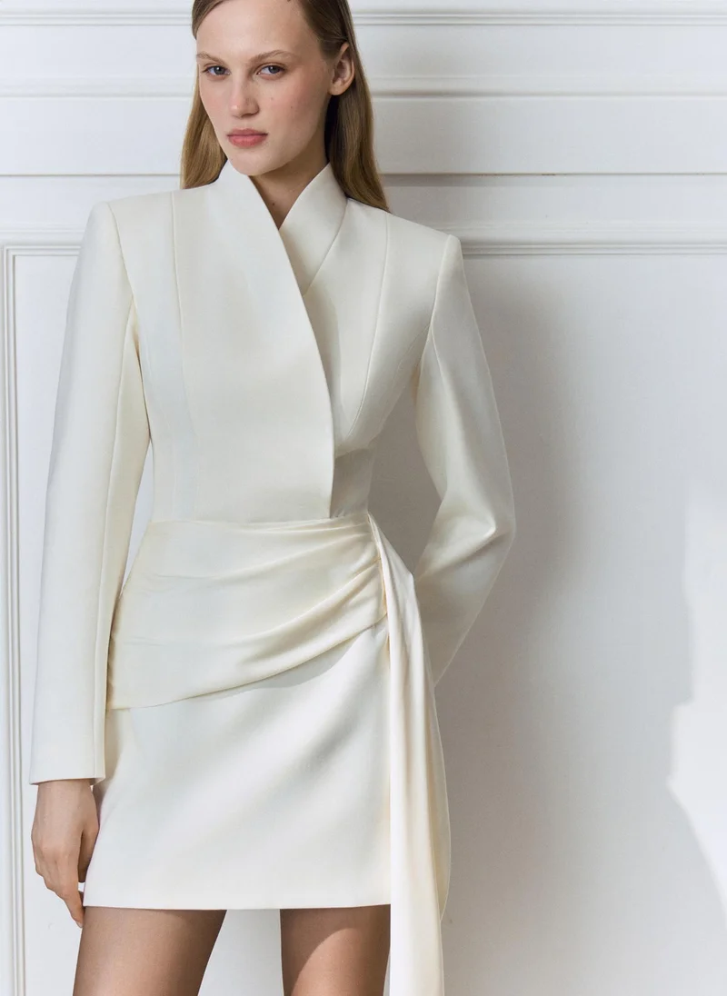 Lichi  Mini dress with a draped waist for Women | Best Price UAE