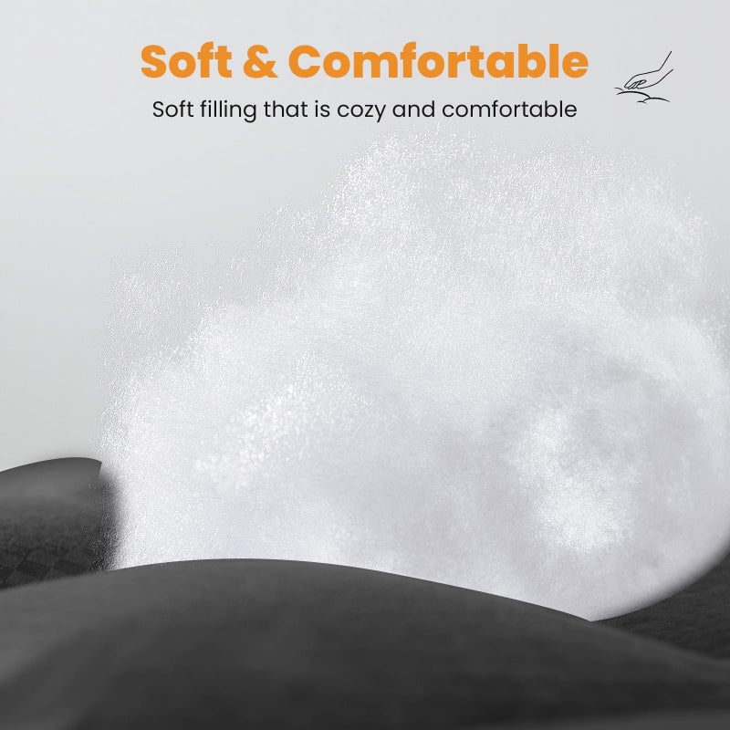 MATBEBY Bedding Quilted Fitted Queen Mattress Pad Cooling Breathable Fluffy Soft Mattress Pad Stretches up to 21 Inch Deep, Queen Size, Dark Grey, Mattress Topper Mattress Protector - Image 3