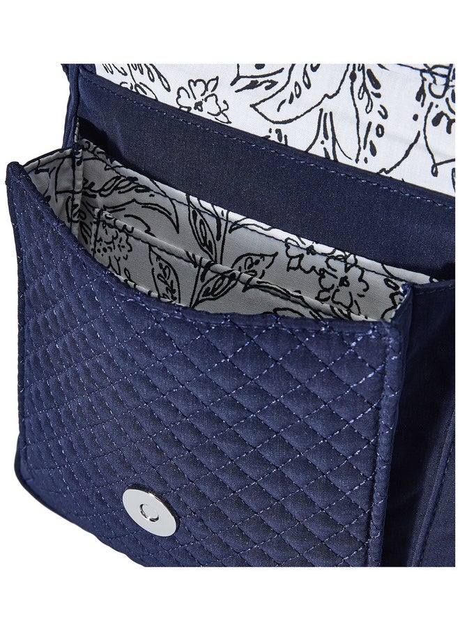 Vera Bradley - Women'S Microfiber Mini Hipster Crossbody Purse With Rfid Protection Navy One Size - Image 1
