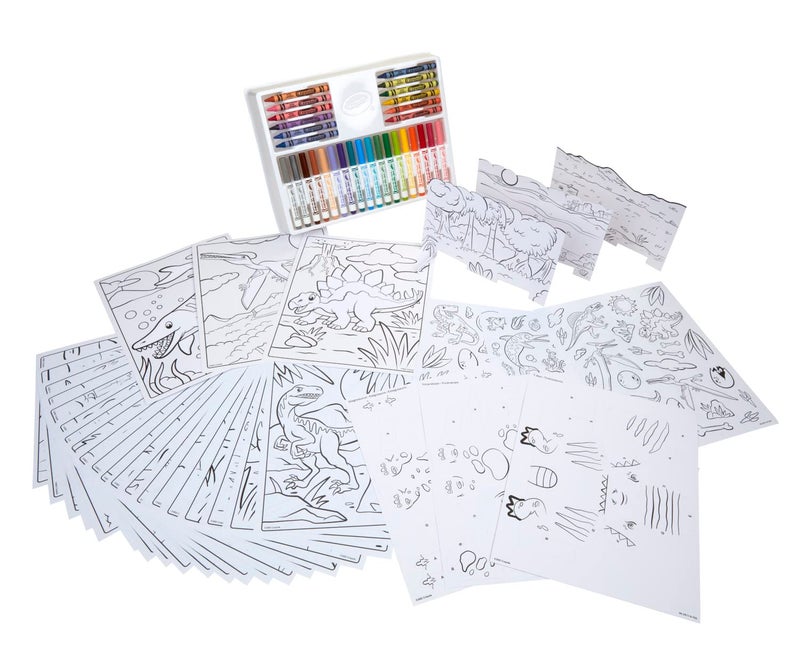 Crayola Dinosaur 5-in-1 Art Kit for Kids, Dinosaur Toys, Kids Art Set, Dinosaur Gift for Boys & Girls, Ages 4+ - Image 3