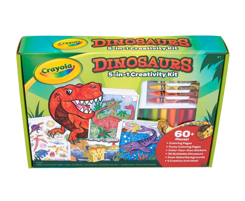 Crayola Dinosaur 5-in-1 Art Kit for Kids, Dinosaur Toys, Kids Art Set, Dinosaur Gift for Boys & Girls, Ages 4+ - Image 2