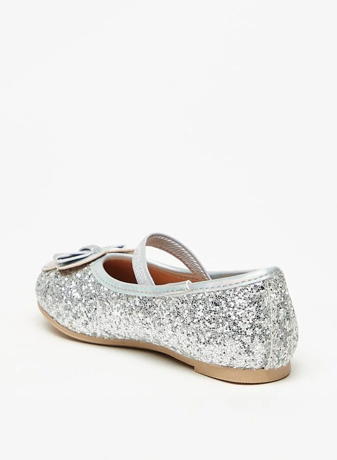 Disney Girls's Minnie Mouse Applique Slip-On Round Toe Ballerina Shoes